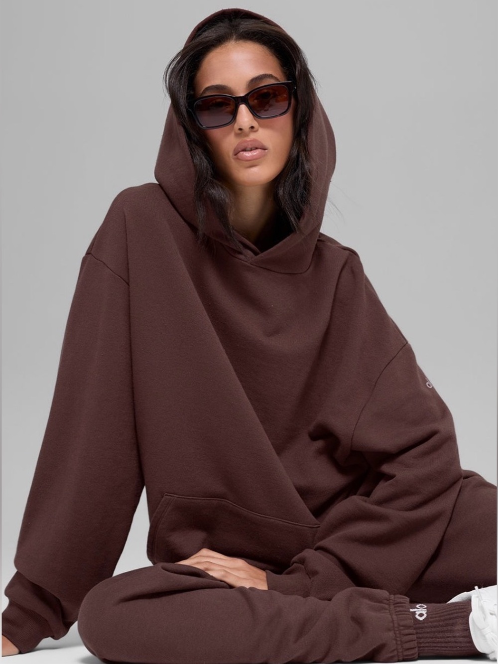 RARE!🦄 BNWT ALO Yoga Chill Hoodie M Brownstone DISCONTINUED COLOR